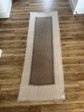 Nordstrom Cashmere and Silk Scarf Gray/Tan